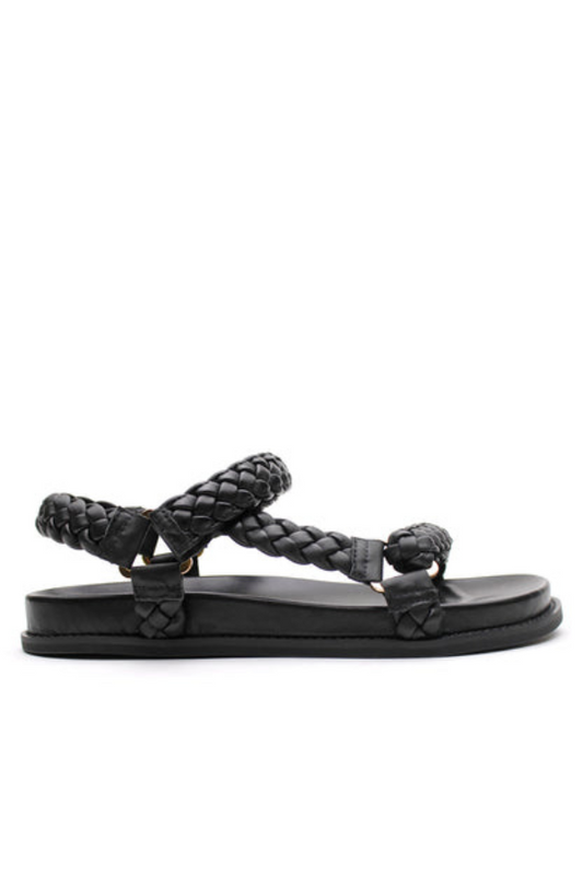 La Tribe | Elke Braided Sandal - Black