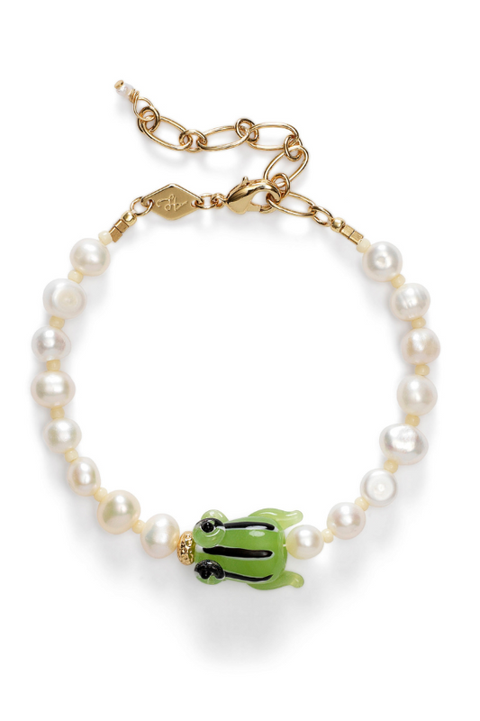 Anni Lu | Hip Hop Good Luck Pearly Bracelet - Gold