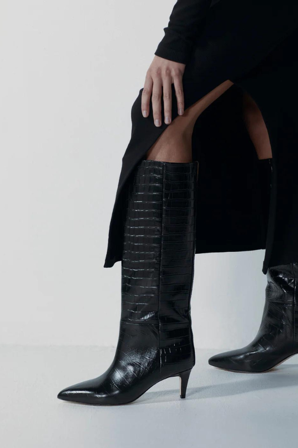 La Tribe | Sloane Boot - Black Croco