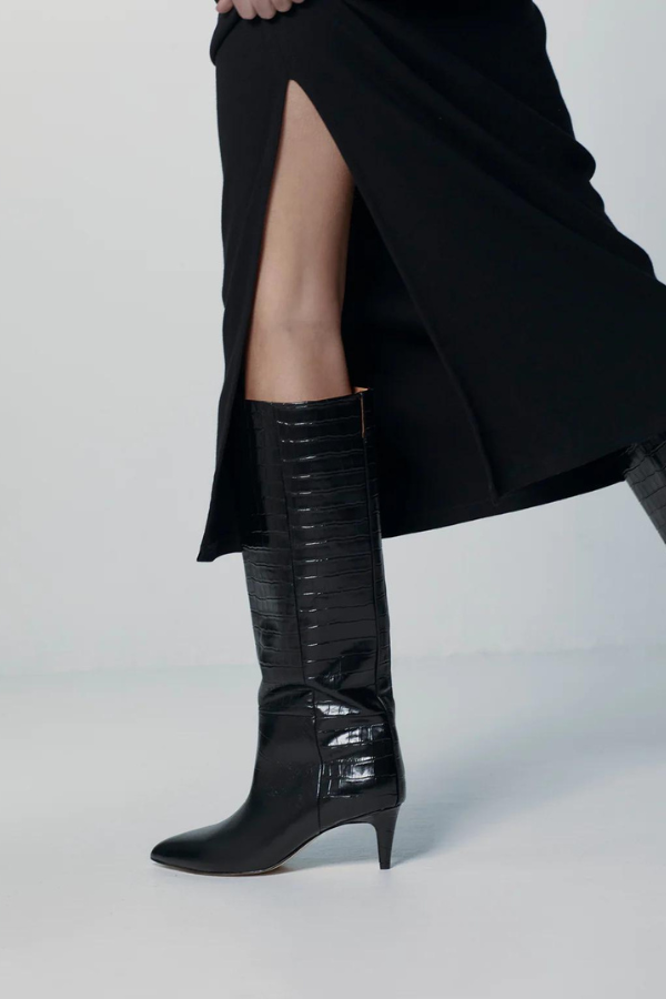 La Tribe | Sloane Boot - Black Croco