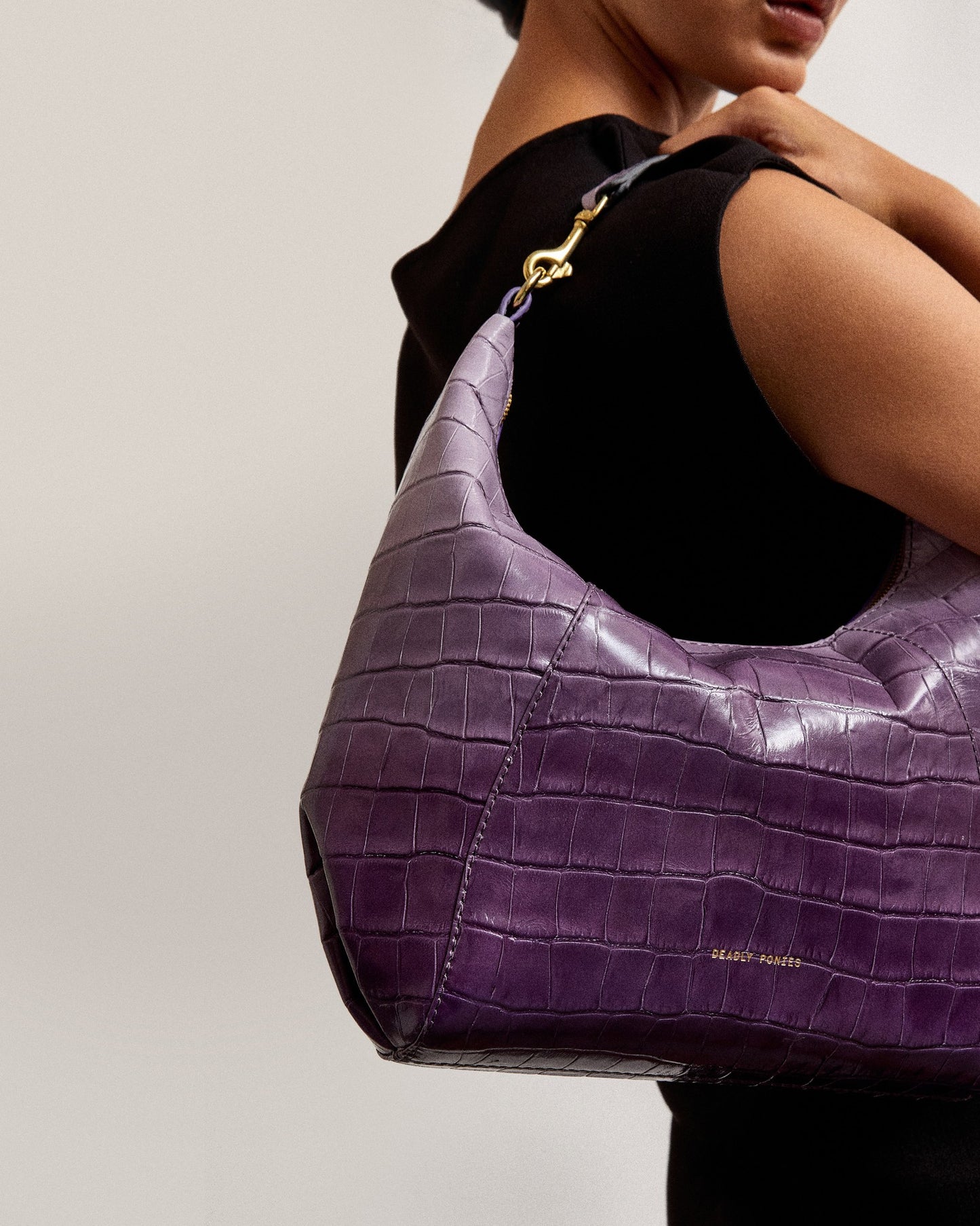 Deadly Ponies | Mr Sling Midi Croc - Amethyst