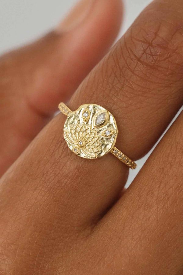 By Charlotte | My Soul Is Peaceful Ring - Gold