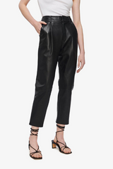 Anine Bing | Becky Leather Trouser - Black