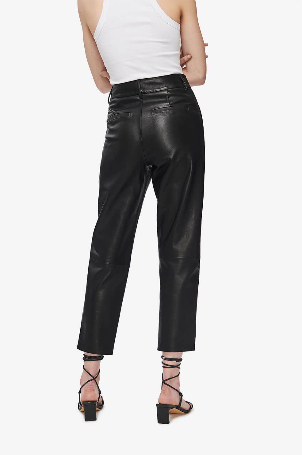 Anine Bing | Becky Leather Trouser - Black