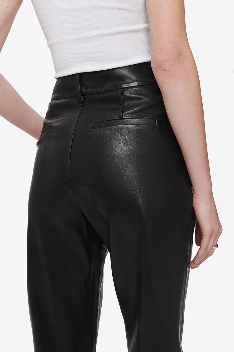 Anine Bing | Becky Leather Trouser - Black
